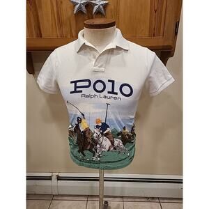 Polo Ralph Lauren Men’s POLO CLUB SCENIC Custom Slim Polo Shirt White, Size S